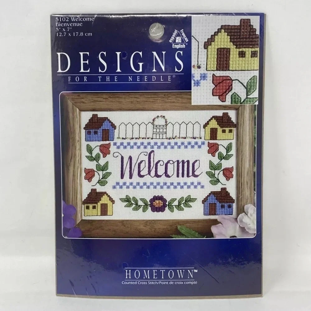 DESIGNS FOR THE NEEDLE HOMETOWN Counted Cross Stitch Kit #5102 7x5 NOS DIY